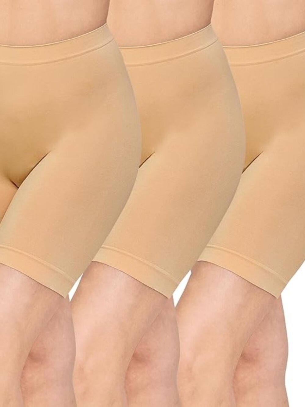 Nalwort Women's High Waisted Slip Shorts for Under Dress Medium Seamless 3 Pack